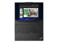 Copy Electronic vam predstavlja Laptop LENOVO ThinkPad E16 G2 U5 16" 16GB, 512GB SSD, Win11Pro 3y [21MA0020SC]. Na fotografiji je crni laptop koji je otvoren pod kutom od 180 stupnjeva. Vid se prednja strana tj. tipkovnica i ekran. Na ekranu je prikazana dnevna soba u kojoj je ženska osoba koja sjedi pored drvene stolice.