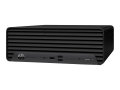 Copy Electronic vam predstavlja HP P SFF 400 G9 i7-14700 16/512GB Win11Pro [99P85ET#BED]. Na fotografiji je kućište crne boje koje je polegnuto na dužoj strani. u vodoravnom položaju. Na prednjoj strani se vide ulazi za usb, zvuk. Kućište je malo okrenuto lijevo.