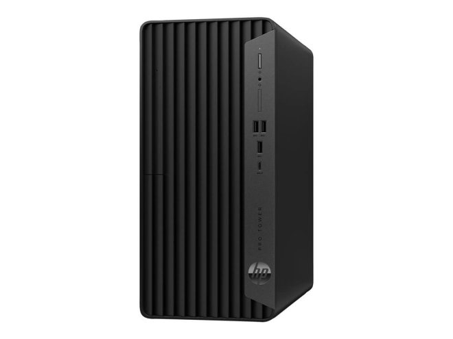 Copy electronic vam predstavlja stolno računalo HP Pro Tower 400 G9 i5-14500 16GB, SSD512GB, Win11Pro [99P86ET#BED]. Na fotografiji je računalo u crnom kućištu, vidi se dio prednje strana, i manji dio bočne strane.