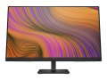 Copy Electronic vam predstavlja Monitor HP P24h G5 23.8i FHD (EN) [64W34AA#ABB], Na fotografiji je crni monitor, prikazana je prednja strana na kojoj je slika sa rozim i žutim prugama.