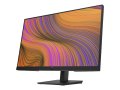 Copy Electronic vam predstavlja Monitor HP P24h G5 23.8i FHD (EN) [64W34AA#ABB], Na fotografiji je prednja strana monitora ali je istaknu desni kut. Na ekranu je slika sa rozim i žutim prugama