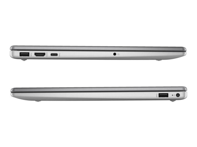 Copy electronic vam predstvlja Laptop HP 250 G10 i3-1315U 15.6" 16GB, 512GB, Win11Home [9Y7A4ET#BED]. Na fotografiji su dva srebrna laptopa. Zatvoreni su i postavljeni jedan ispod drugog ali tako da se kod jednog vidi desna bočna strana a kod drugog se vidi lijeva bočna strana
