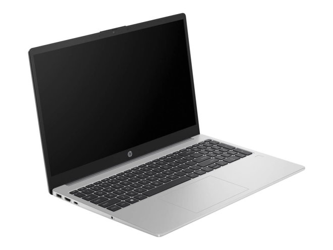 Copy electronic vam predstavlja Laptop HP 255 G10 R5 7530U 15.6" 16GB, SSD512GB, Free dos [9Y799ET#BED). Na fotografiji je srebrni laptop koji je otvoren pod kutom od 90 stupnjeva. Postavljen je tako de se vidi prednja strana i dio lijeve bočne strane.