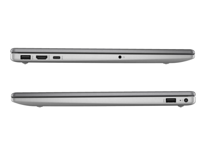 Copy electronic vam predstavlja Laptop HP 255 G10 R5 7530U 15.6" 16GB, SSD512GB, Free dos [9Y799ET#BE. Na fotografiji su dva laptopa koja su zaklopljena, postavljena su jedan ispod drugog. Jedan je okrenut tako da se vidi desna bočna strana a kod drugog se vidi lijeva bočna strana.