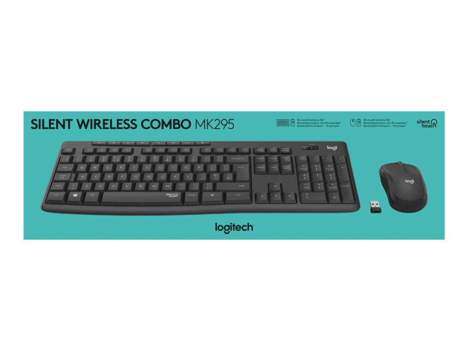 Copy Electronic vam predstavlja LOGITECH MK295 Silent Wireless Combo . Na fotografiji je kutija od kompleta. Kutije je zelene bolje.