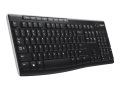 Copy Electronic vam predstavlja Tipkovnicu Logitech K270 Wireless (HR)(P) [920-003738].. Na Fotografiji je crna tipkovnica, uzdignuta je u uspravno i nagnuta je malo u desno