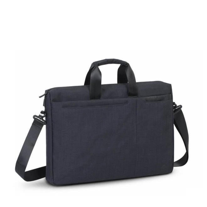 Copy Electronic vam predstavlja Torbu za laptop RivaCase 17.3″ Biscayne 8355 Crna. Na fotografiji je crna torba sa remenom za nošenje i dvije ručke.