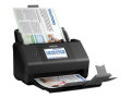 Copy electronic vam predstavlja Skener EPSON WorkForce ES-580W, ADF, duplex, 35ppm, [B11B258401]. Na fotografiji je crni skener. Vidi se prednja strana i dio bočne jer je skenre malo zakrenut u desnu stranu. Naprednjoj strani je lcd zaslon. U skeneru se nalazi par komada papira spremnog za skeniranje.