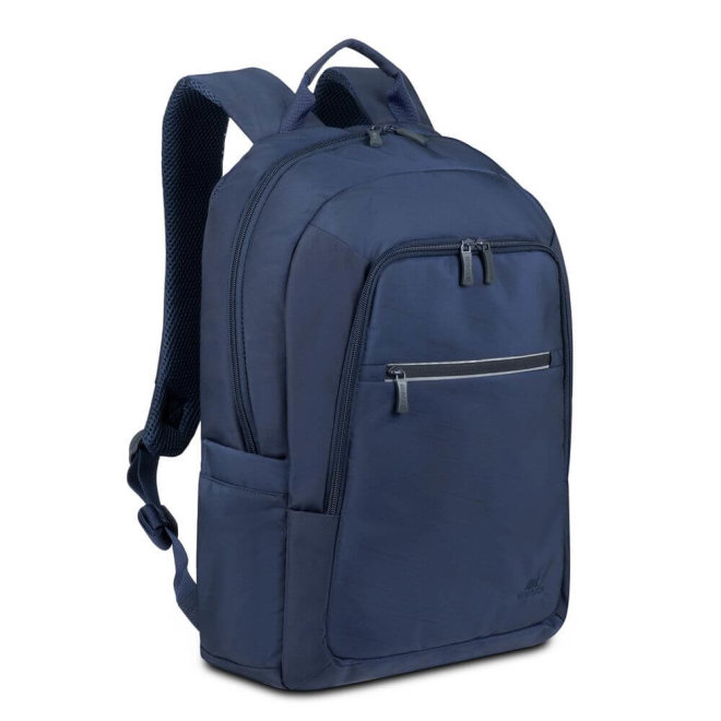 Copy electronic vam predstavlja Ruksak za laptop RivaCase 15,6"-16" Alpendorf-Eco 7561 Dark blue ECO. Na fotografiji je tamno plavi ruksak, vidi se prednja strana i dio bočne. Ima dva pretinca sa prednja strane.