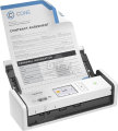 Copy electronic vam predstavlj Skener Brother ADS-1800W, mobilni, Scan to Email/SMB/Cloud, A4 format. Na fotografiji je crno bijeli skener, vidi se prednja strana. Sa gornje strane je ADF i papir spemna za skeniranje.