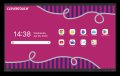 Copy electronic vam predstavlja Interaktivni ekran Clevertouch 65" Impact LUX, DLED 4K, Android 13, 8GB, 128GB. Na fotografiji je prednja strana ekrana. Na ekranu je crvena pozadina