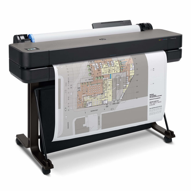 Copy electronic vam predstavlja Ploter HP DesignJet T630 36", 2025, + Postolje, tintni ispis u boji, 4 boje, LAN, WiFi. Na fotografiji je prednja strana printera ali je printer malo zakrenut u desnu stranu
