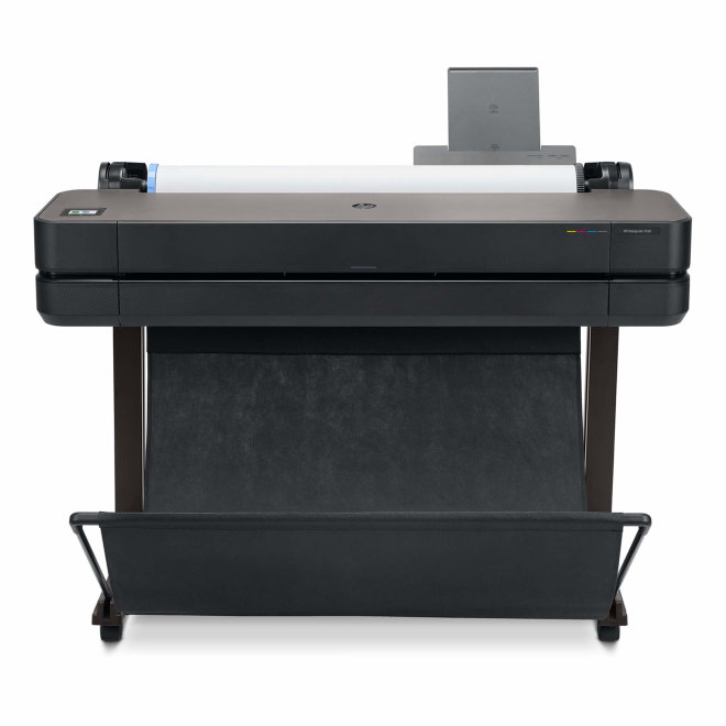 Copy electornic Ploter HP DesignJet T630 36", 2025, + Postolje, tintni ispis u boji, 4 boje, LAN, WiFi. Na fotografiji je prednja strana uređaja.