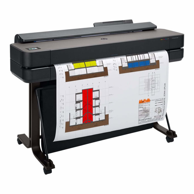 Copy electronic vam predstavlja Ploter HP DesignJet T650 36", 2025, + postolje, Color, InkJet, LAN, WiFi. Na fotografiji je prenja strana printera ali je malo zakrenut u desnu stranu.