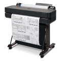 Copy electronic vam predstavlja Ploter HP DesignJet T630 24", 2025 + postolje, 4boje, tintni ispis u boji. Na fotografiji je prednja strana printera sa ispisanim papirom. Printer je na postolju i malo je zakrenut u lijevu stranu