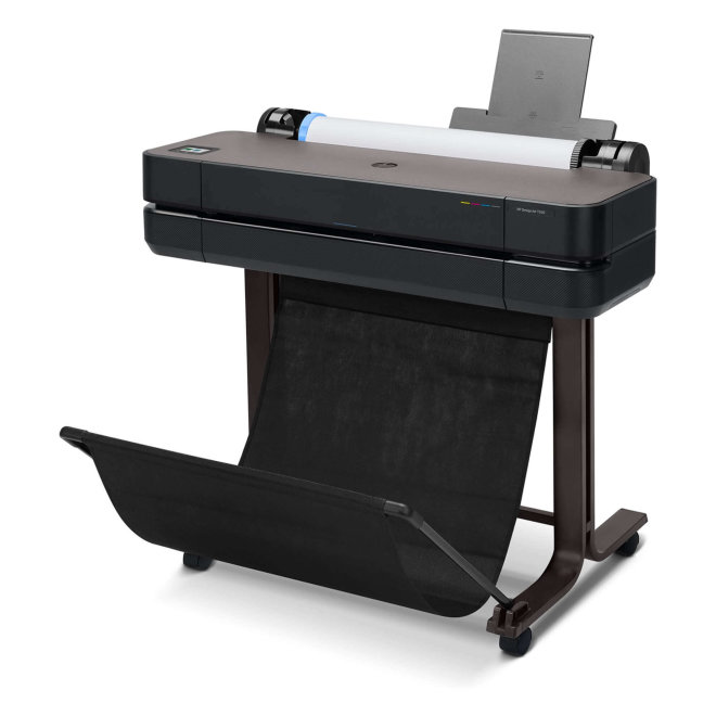 Copy electronic vam predstavlja Ploter HP DesignJet T630 24", 2025 + postolje, 4boje, tintni ispis u boji. Na fotografiji je prednja strana printera. Printer je na postolju i malo je zakrenut u desnu stranu