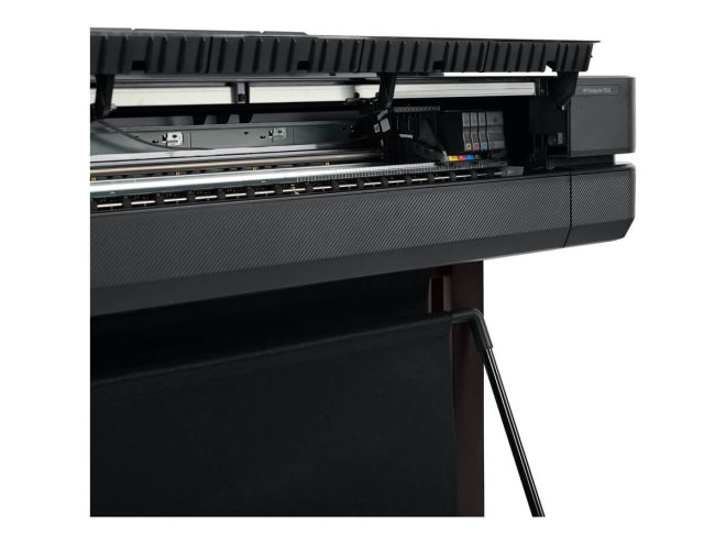 Copy electronica vam predstavlja Ploter HP DesignJet T650 24" 2025. Na fotografiji je desni dio od printera sa otvorenim dijelom gdje idu tinte.