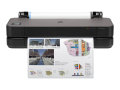 Copy electronic vam predstavlja Ploter HP DesignJet T250 24" Colour Ink-Jet A1, 2400x1200dpi 0.58 min/page USB, LAN, Wi-Fi, 2025 [5HB06D#B19]. Na fotografii je crni ploter. Vidi se prednja strana, sa stražnje strane je valjak za papir, a sa prednje strane je isprintani papir