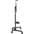 Copy electronic vam predstavlja Stalak za ekrane podni Vision VFM-F26 za modele od 55"-100", do 80kg. Na fotografiji je stalak na 4 točka, na gornjem dijelu je držač monitora. Vidi se bočna strana