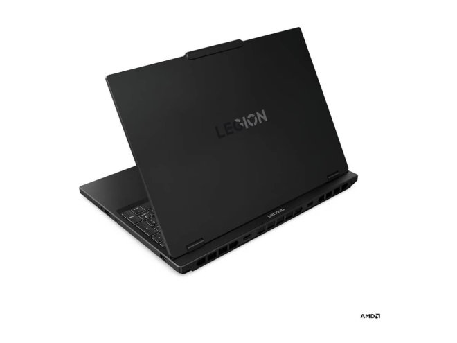 Copy electronic vam predstavlja Laptop LENOVO Legion 5 15AHP10 R7 260 15.1", 24GB, SSD1T, RTX5050 8GB, Free dos  [83M0001RSC]. Na fotografiji se vidi sražnji dio ekrana od laptopa. Laptop je malo zakrenut u desnu stranu pa se vidi llijeva bočna strana
