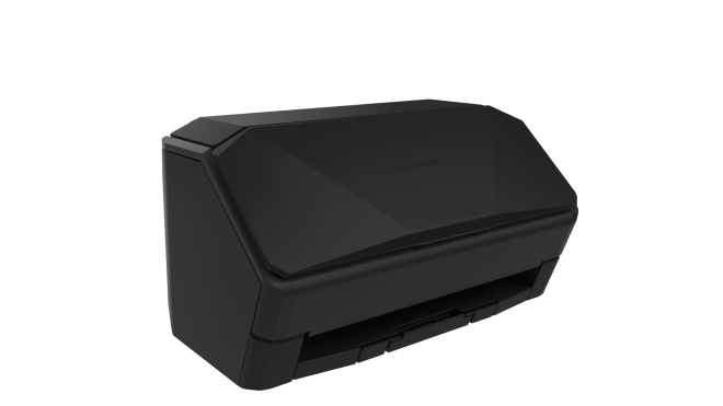 Copy electronic vam predstavlja Skener Ricoh Fujitsu ScanSnap iX2500, A4, duplex, 45 str./min / 90 ipm, Wi-Fi, Bluetooth, crni. Na fotografiji je crni skener sa zatvorenim gornjim dijelom