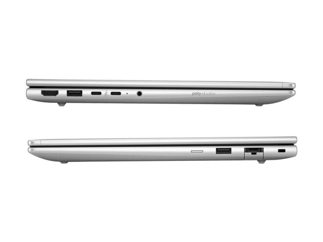 Copy electronic vam predstavlja Laptop HP ProBook 4 G1a R5 220 16" 16GB, SSD512GB, Win11P [B9YK9ET#BED]. Na fotografiji su dva laptopa koja su postavljena jedan ispod drugogo ali tako da se vidi na jednom desna a na drugom lijeva bočna strana. Oba su zatvorena.