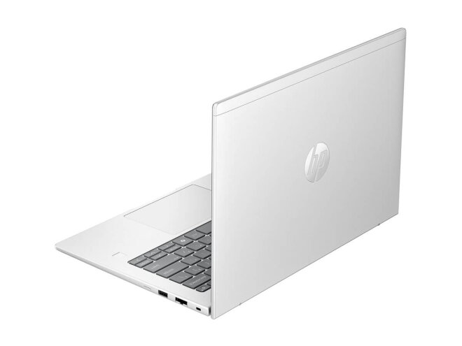 Copy electronic vam predstavlja Laptop HP ProBook 4 G1a R5 220 16" 16GB, SSD512GB, Win11P [B9YK9ET#BED]. Na fotografiji je srebrni laptop koji je otvoren pod kutom od 90 stupnjeva. Vidi se desna bočna strana i pozadina od ekrana.
