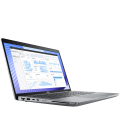 Copy electronic vam predstavlja Laptop Dell Mobile Precision 3490,14", FHD, Core Ultra 7 155H, 16GB, SSD1T, RTX 500 4GB, Win11Pro, 36mj. Laptop je otovren pod kutom od 90 stupnjeva. Okrenut je tako da se vidi lijeva bočna strana i prednja dio ekrana.