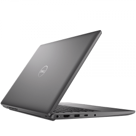 Copy electronic vam predstavlja Laptop Dell Latitude 3450, 14" FHD, i7-1355U, 16GB, SSD512GB, WiFi, LAn, Bluetooth, Win11Pro, 36mj. Na fotografiji je crni laptop, koji je otvoren pod kutom od 45 stupnjeva. Vidi se stražni dio od ekrana i lijeva bočna strana