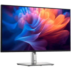 Copy electronic vam predstavlja Monitor Dell Professional P2725H 27", 1920x1080, FHD, 100Hz, 5ms, IPS, DP, HDMI, VGA, Pivot. Na fotografiji je prednja strana ekrana. Na ekranu je crno plava pozadina