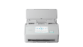 Copy electronic vam predstavlja Skener Ricoh Fujitsu ScanSnap iX100 A4, duplex, 45 str./min / 90 ipm, Wi-Fi, Bluetooth, bijeli. Na fotografiji je bijeli skener. Vidi se prednja strana.