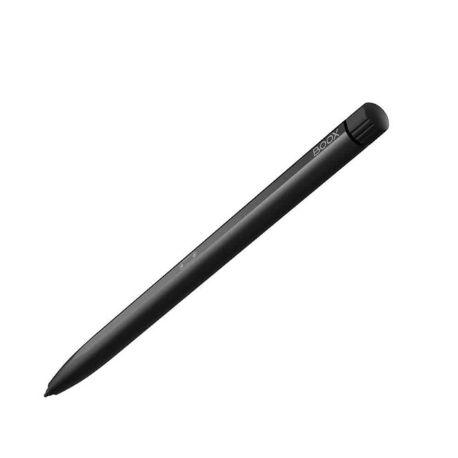 Copy electronic vam predstavlja  Olovka Onyx Boox Black Pen2 Pro, magnetska. Na fotografiji je crn olovka koja je malo nagnuta za 30 stupnjeva u densnu stranu.