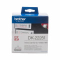 Brother DK-22251 rola s kontinuiranim papirnim naljepnicama, bijela rola s crnim i crvenim ispisom, širina 62 mm, dužina 15,24 m, Original [DK22251]