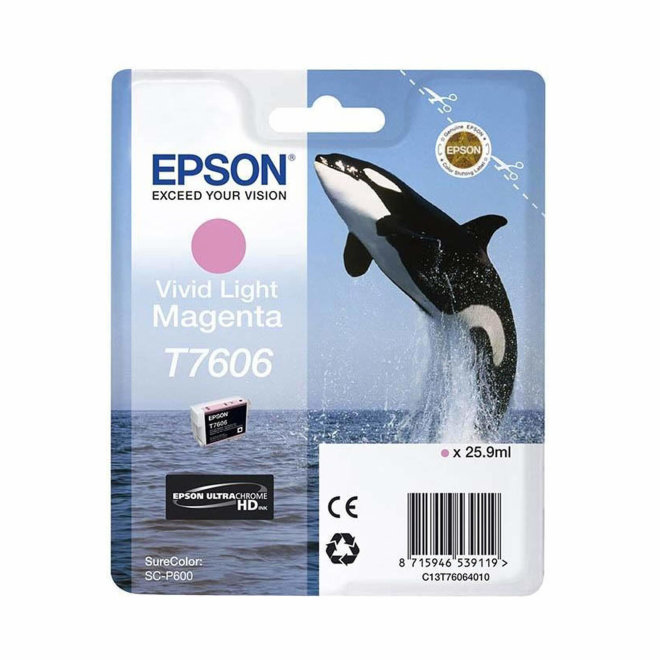 Epson tinta T7606 Vivid Light Magenta, 25,9 ml, Original [C13T76064010]