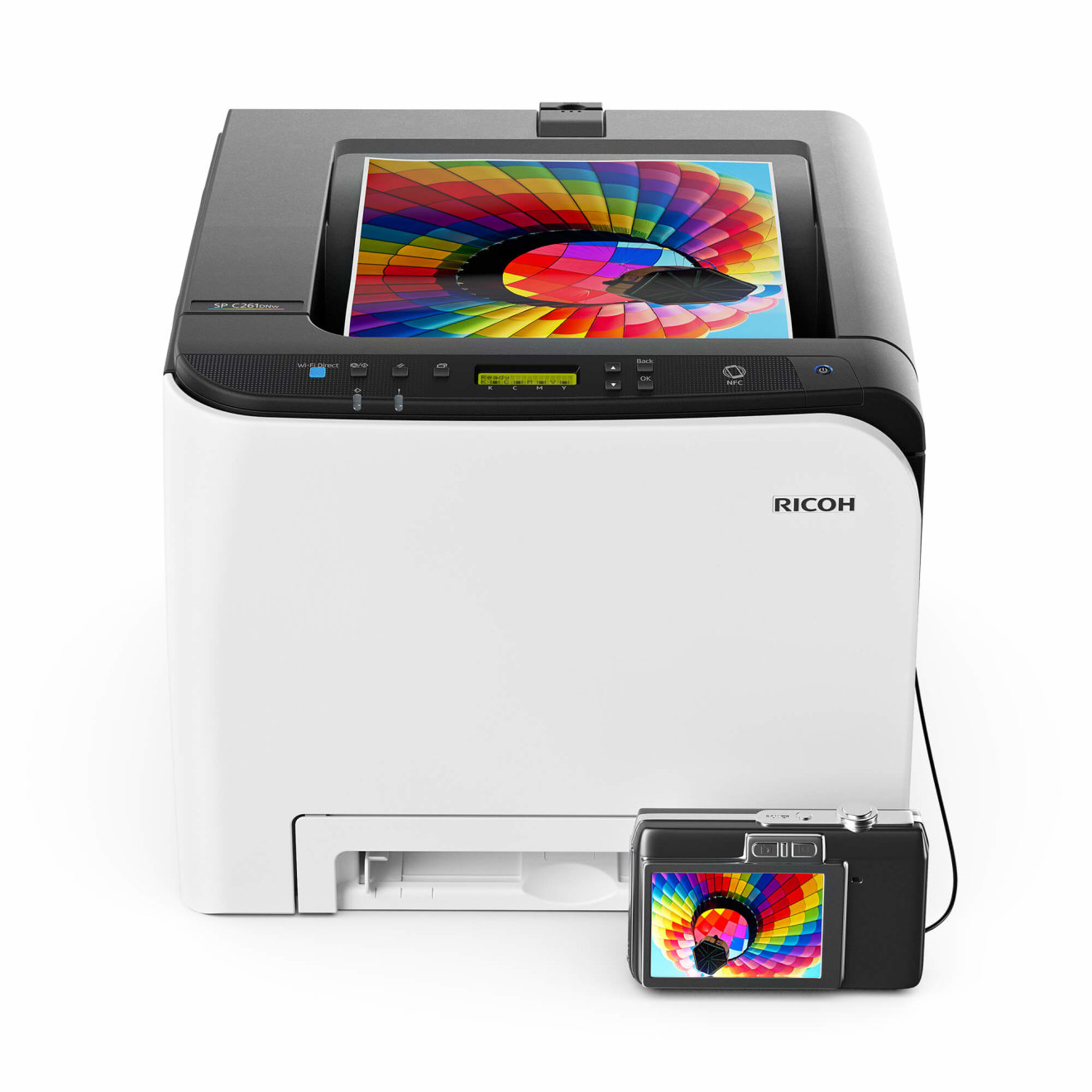 Принтер лазерный Ricoh SP c261dnw цветной