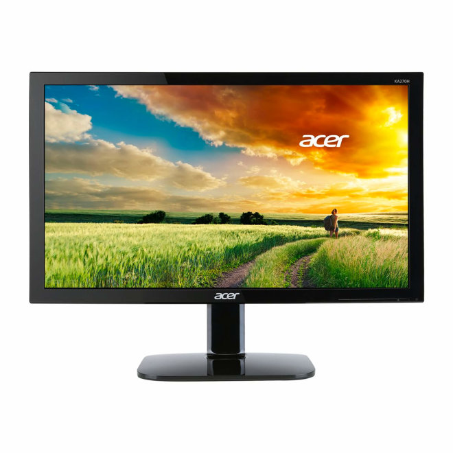 Acer KA270H, LED monitor, 27", 1920 x 1080 Full HD (1080p) @ 60 Hz, VA, 300 cd/m², 4 ms, HDMI, DVI, VGA, Black [UM.HX3EE.A01]
