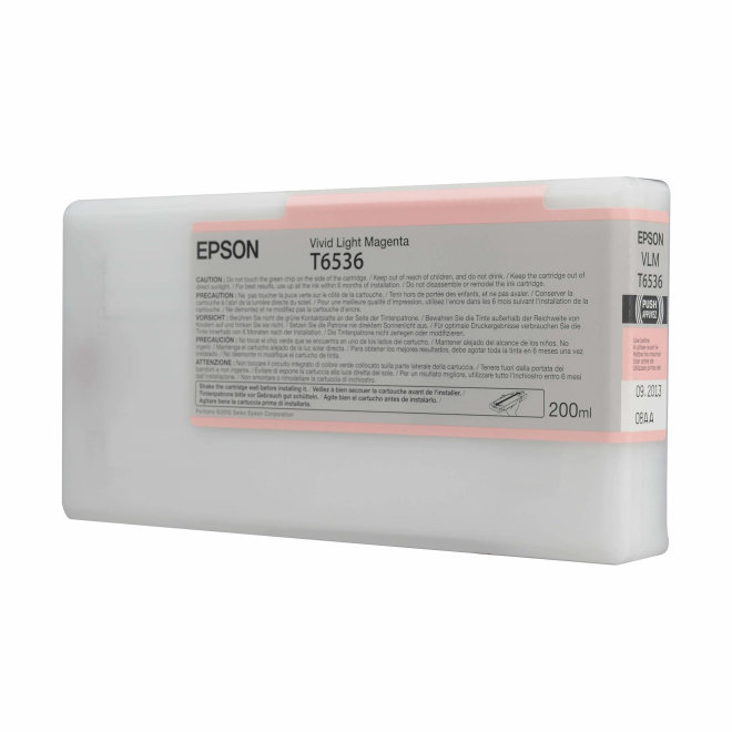 Epson tinta T6536 Vivid Light Magenta Ink Cartridge, 200 ml, Original [C13T653600]