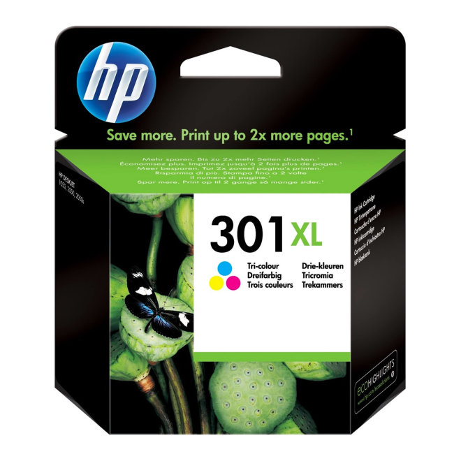 HP 301XL High Yield Tri-color Original Ink Cartridge [CH564EE]