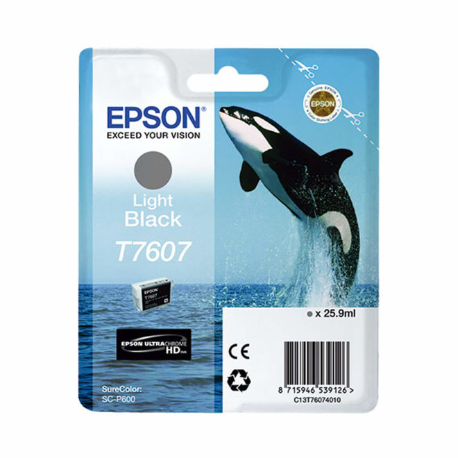 Epson tinta T7607 Light Black, 25,9 ml, Original [C13T76074010]