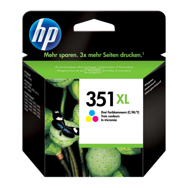 HP 351XL High Yield Tri-color Original Ink Cartridge [CB338EE#BA3]