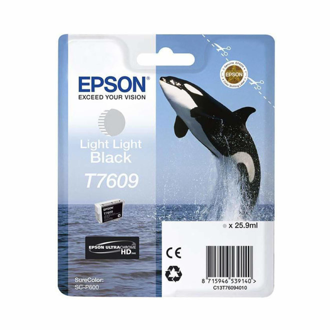 Epson tinta T7609 Light Light Black, 25,9 ml, Original [C13T76094010]