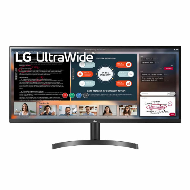 LG Monitor UltraWide™, 34'', 21:9, FHD IPS LED, HDR 10, AMD Radeon FreeSync, HDMI, Black [34WL500-B]