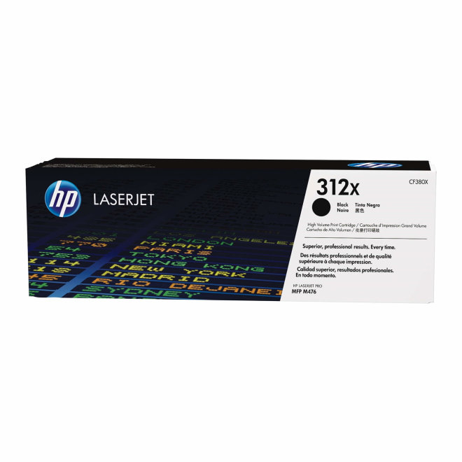 HP 312X High Yield Black LaserJet Toner Cartridge, cca 4.400 ispisa, Original [CF380X]