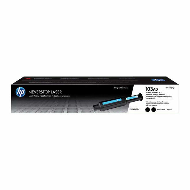 HP 103AD Dual Pack Black Neverstop Laser Toner Reload Kit, cca 2.500 ispisa/kom, Original [W1103AD]