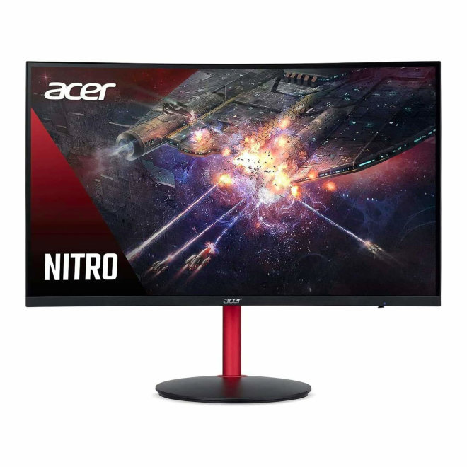 Acer Nitro XZ322QU Pbmiiphx, LED monitor, Curved, 31.5", 2560 x 1440 WQHD @ 165 Hz, VA, 400 cd/m², 3000:1, DisplayHDR 400, 1 ms, 2 x HDMI, DisplayPort, Speakers, Black/Red [UM.JX2EE.P04]