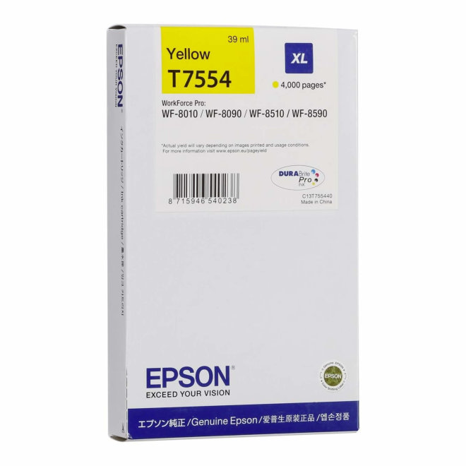 Epson Ink Cartridge XL Yellow, tinta, cca 4.000 ispisa, Original [C13T755440]