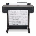 HP DesignJet T630 24-in Printer + Postolje, ploter, tintni ispis u boji, 4 boje, 24", WiFi, Ethernet, USB, 1GB RAM, Black, 60 – 280 g/m² [5HB09A#B19]
