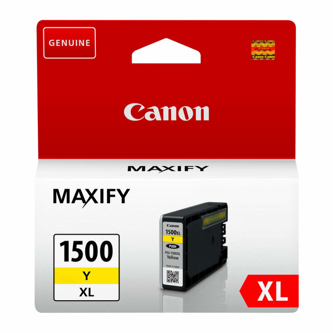 Canon PGI-1500XL High Yield Yellow Ink Cartridge, tinta, cca 935 ispisa, Original [9195B001AA]