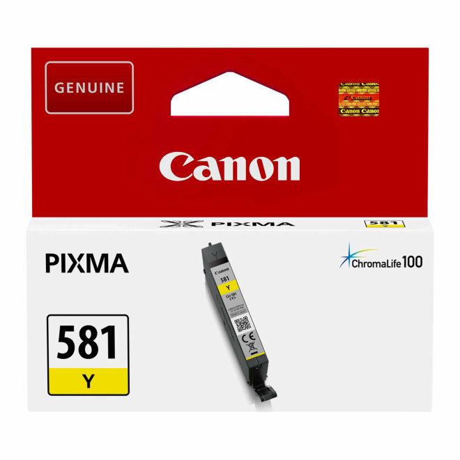 Canon CLI-581Y Yellow Ink Cartridge, tinta, cca 80 fotografija, Original [2105C001AA]