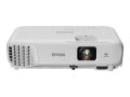 Copy electronic vam predstavlja Projektor Epson EB-W06 3LCD, 3700 lumens, WXGA 1280x800, [V11H973040]. Na fotografiji je bijeli projektor, vidi se prednji dio, na desnoj strani je objektiv.